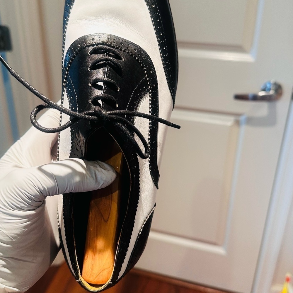 Royal Wind Black White Spectator Shoes. - Picture 8 of 15